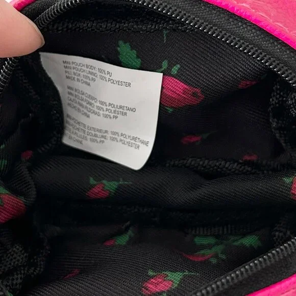 BETSEY JOHNSON Retro Boombox Radio Coin Purse Pouch Hot Pink Lightning Bolt Zip - Picture 6 of 7